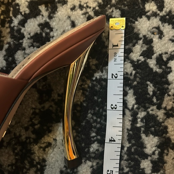 Christian Dior D-Fame Heeled Sandal Rust Colored Pleated Lambskin size 39.5 - Picture 11 of 12